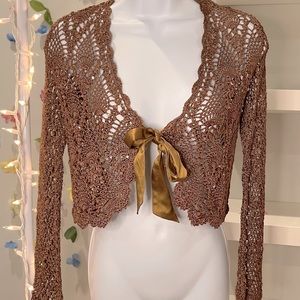 Betsy Johnson New York crochet cardigan